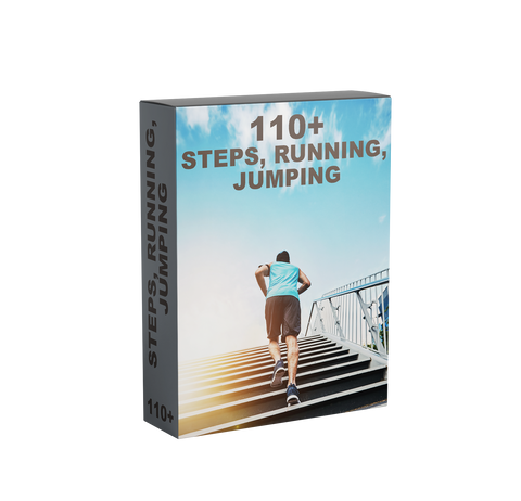 Steps, running, jumping Cinematic Sounds Pack 110+